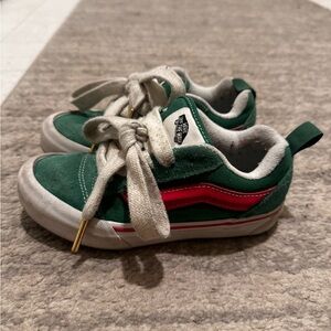 Vans knu skool Kids Green and pink Sneakers sz 1